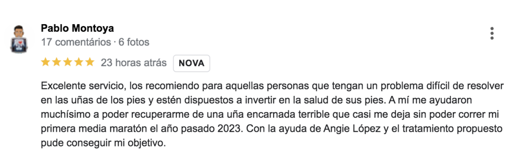 Testimonio podologia completa